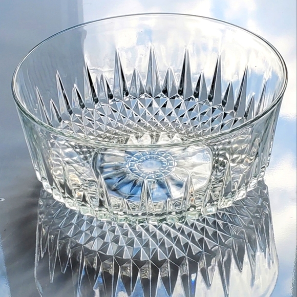 "Diamant" 9" Salad/Serving Bowl by Arcoroc Cristal D'Arques-Durand France 🇫🇷 - Picture 2 of 8